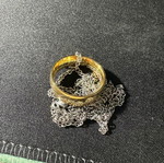 Lord of the Rings ring with chain like new, gold and silver