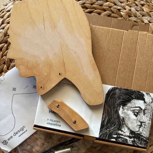 Hanger with Pablo Picasso artwork Buste au corsage à carreaux new