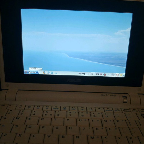 Asus Eee PC netbook μεταχειρισμένο με φορτιστή, λευκό
