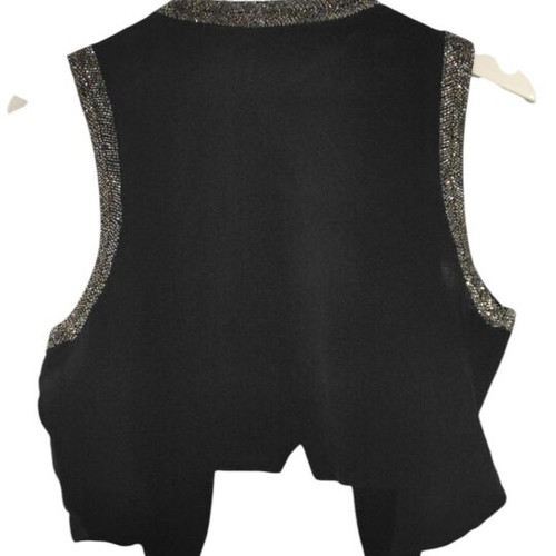 Naf Naf vest like new with embroidered beads, viscose, size M