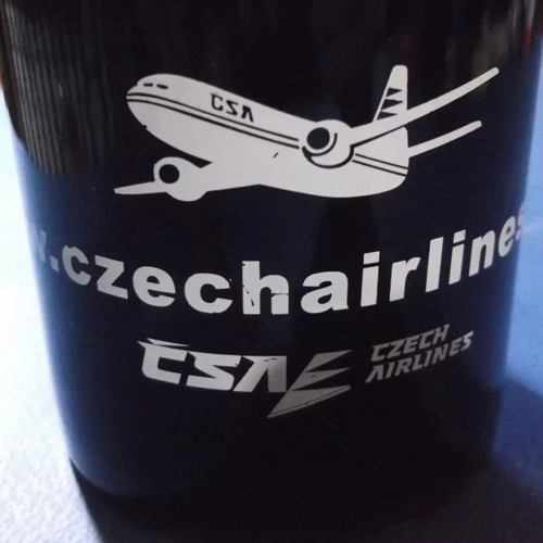 Vintage CSA Czech Airlines Ceramic Mug used by Paolo Roncci Collezione Italia