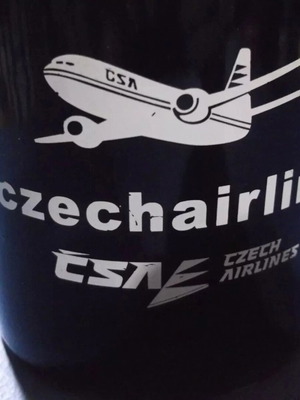 Vintage CSA Czech Airlines Ceramic Mug used by Paolo Roncci Collezione Italia