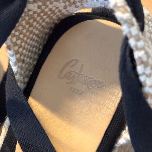 Castaner Tina Black Espadrilles Square Toe size 38 like new