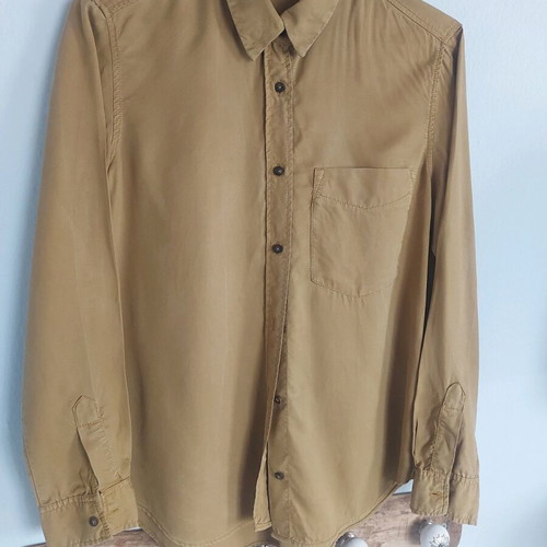 Mango women's shirt new, olive khaki color, size S