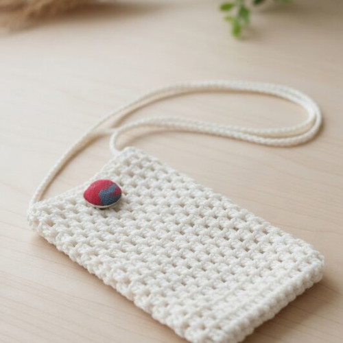 Knitted Women's Shoulder Bag New, White Beige, Lightweight Summer Accessory