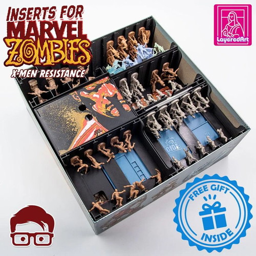 Zombicide Marvel X-Men Resistance Board Game Organizer new