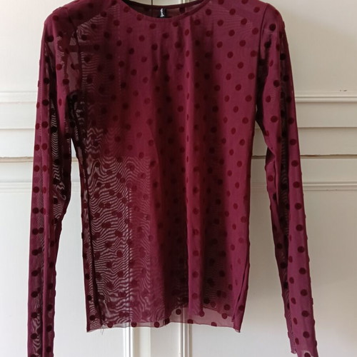 Stradivarius women's long-sleeve shirt like new, size L, red