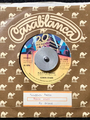 Edwin Starr H.A.P.P.Y. Radio βινύλιο μεταχειρισμένο, 7", 45 RPM, single, stereo