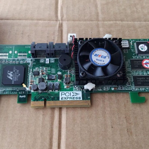 Areca ARC-1220 4 Port SATA II PCI-E RAID Controller Card like new
