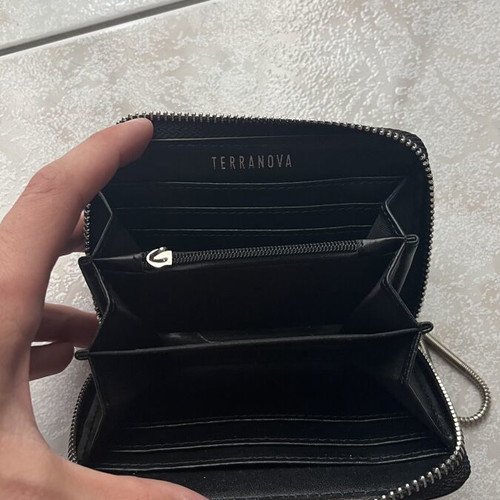 Terranova wallet like new, black, with inner and outer zipper