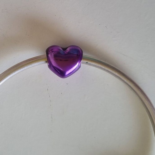 Pandora Moments charm metallic purple heart 799291C01