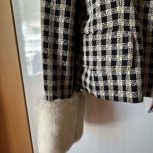 Jacket with wool fur like new, size 50