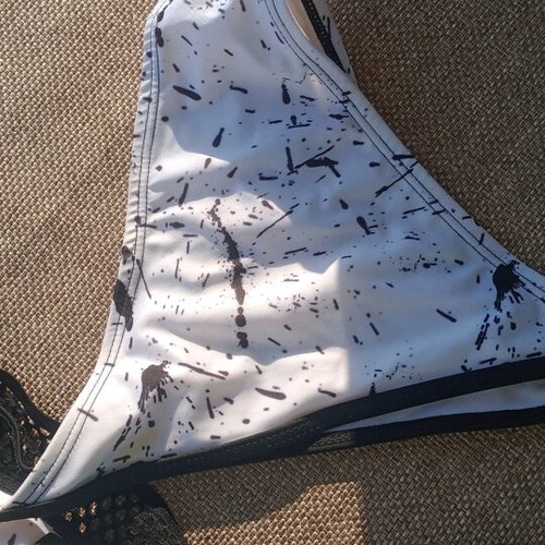 Shein swimsuit with mesh like new, size M, black and white