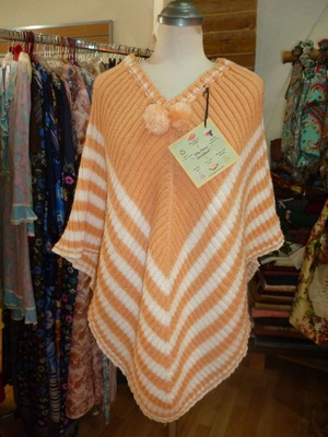 Vintage knitted poncho used