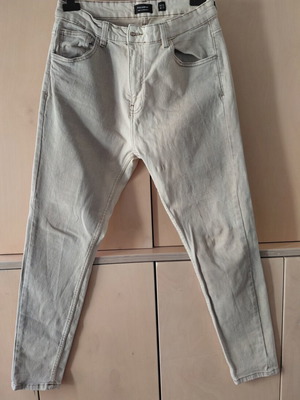 Pull & Bear men's jeans like new, stone washed beige-gray, size EUR 42