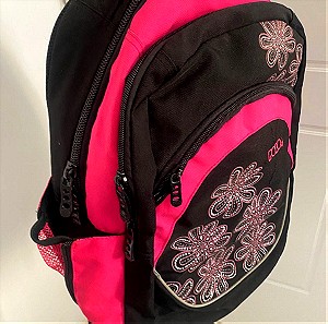 Polo backpack μαύρο/φούξια