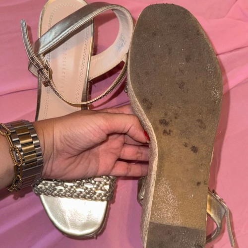 Zara gold platform sandals like new, size 40