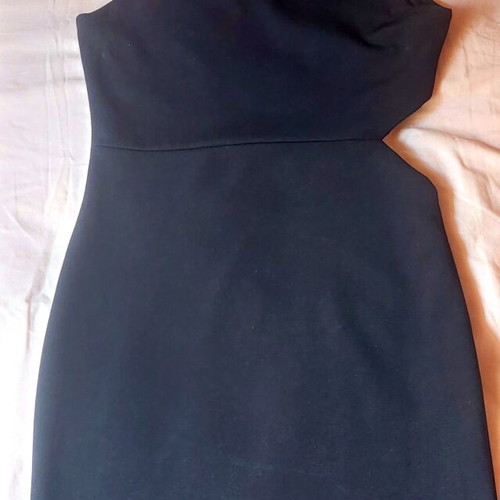 Mini dress with cut-out and choker neckline like new, black