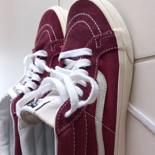 Vans Sk8-Mid Reissue sneakers like new, burgundy unisex