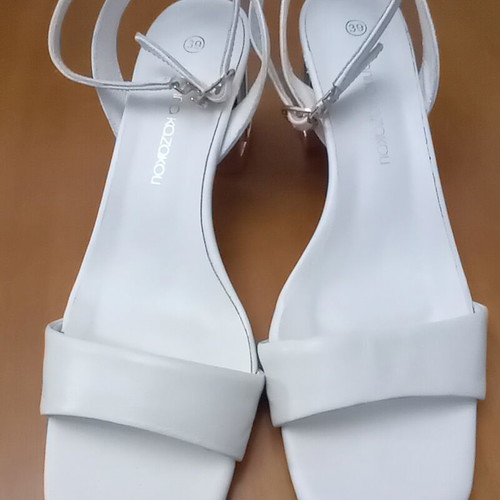 white women's sandals Gianna Kazakou ideal for bridal / formal
