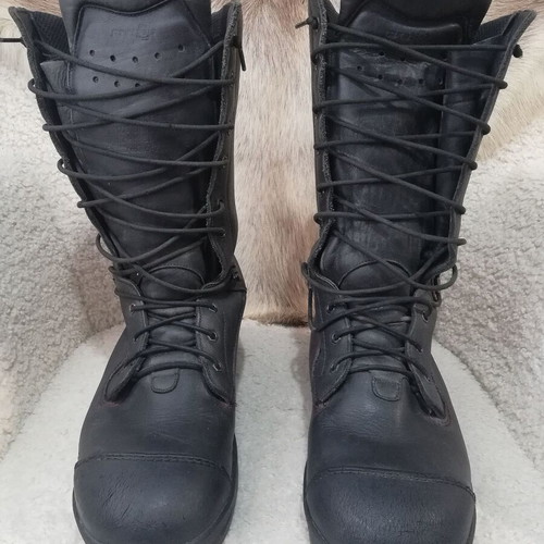 Firefighter leather boots used, GoreTex, men's size 44, black