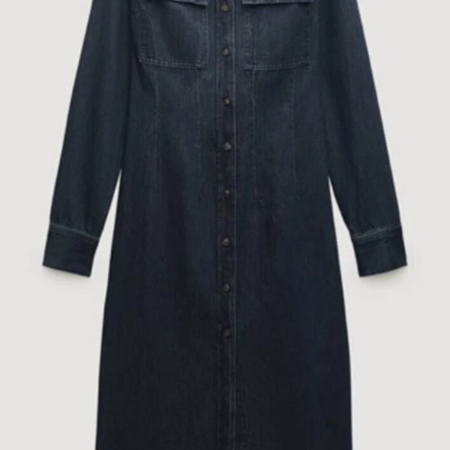 Zara denim dress like new, long-sleeve, blue
