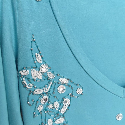 Zuiki women's blouse like new, embroidered, size S