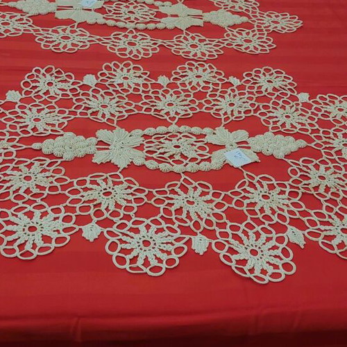 Handmade vintage crochet doilies set of 2