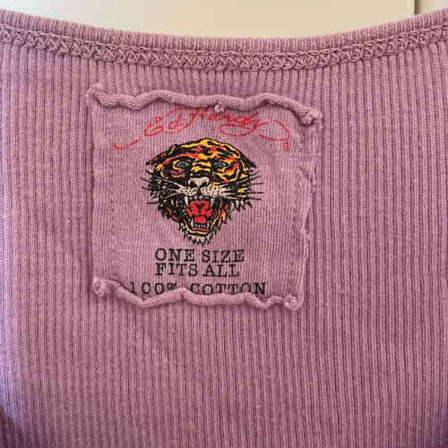 Ed Hardy tank top used, cotton, purple, size S