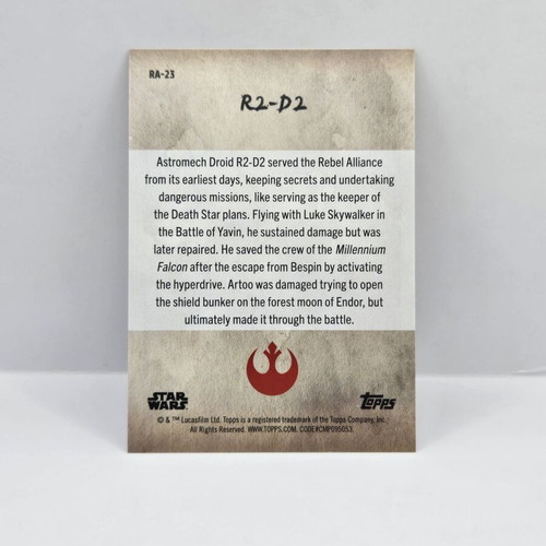 Topps Starwars R2-D2 sticker new