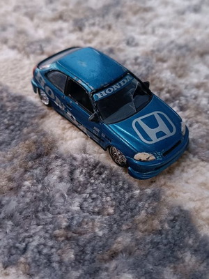 JDM Johnny Lightning Honda Civic used, blue diecast collection GG12