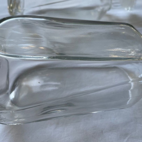 Antique glass bottles used, set of 4 pieces