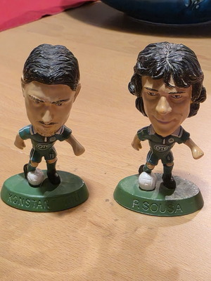 Panathinaikos collectible figures like new, Paulo Sousa and Michalis Konstantinou