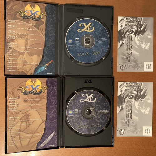 Ys OVA Part 1+2 DVD set like new, complete anime series
