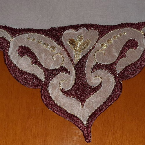 Table runner in fabric tsevre new 82 x 37