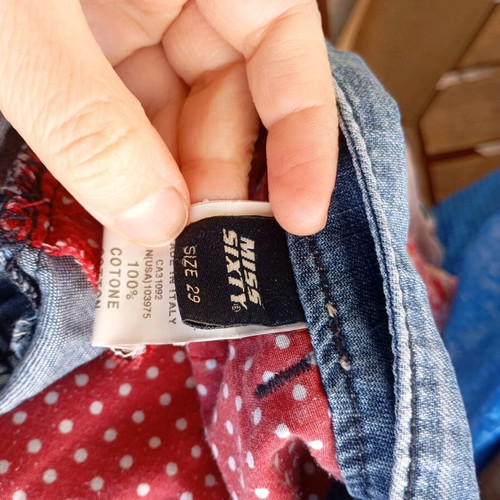 Miss 60 denim shorts used, comfortable, blue, sizes S and M