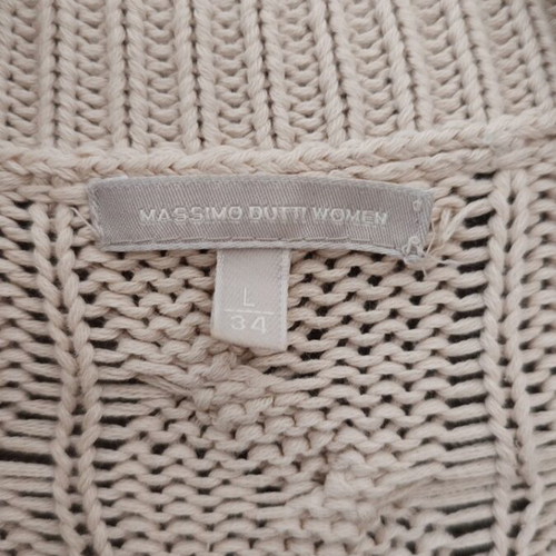 Massimo Dutti knitted long cardigan like new, beige, size L