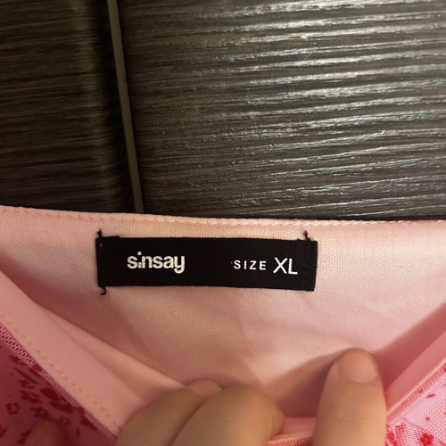 Sinsay short dress XL used, red and pink with lining