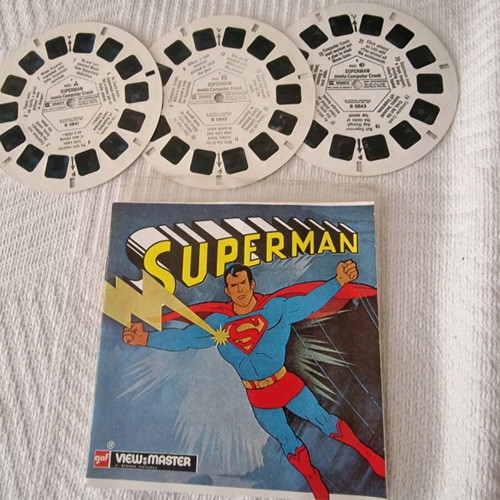 View Master Superman film used, set of 3 pieces