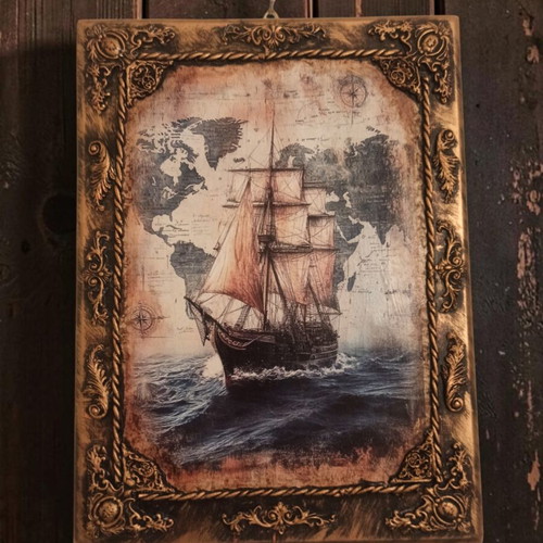 Handmade nautical decorative frame