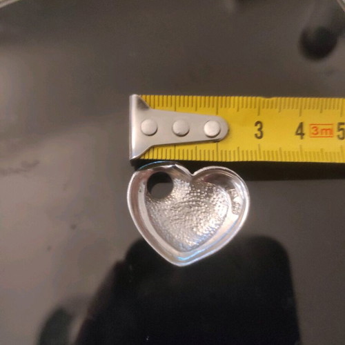 Silver heart 925 for necklace like new, silver