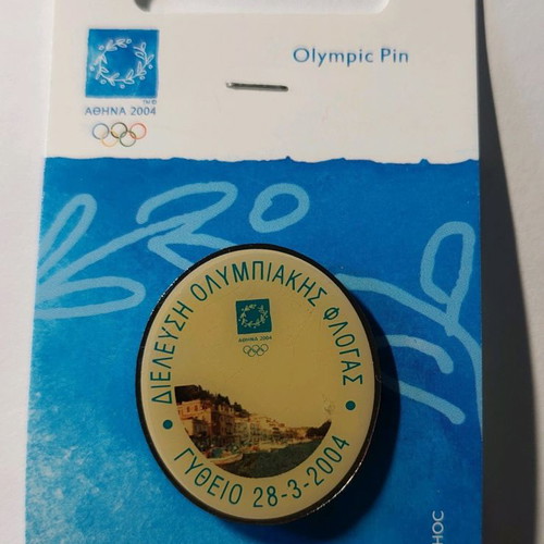 Olympic Flame Route A pins new, complete 2004 series