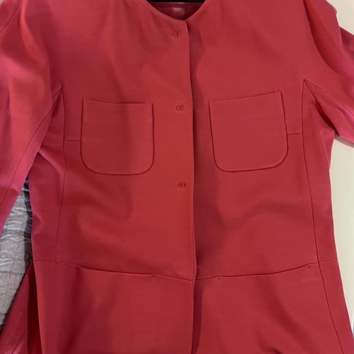 Strenesse women's jacket, fuchsia pink, collarless, minimalist design