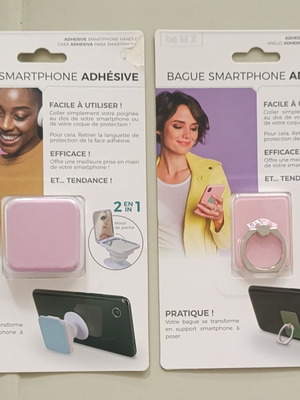 Two smartphone adhesive grips