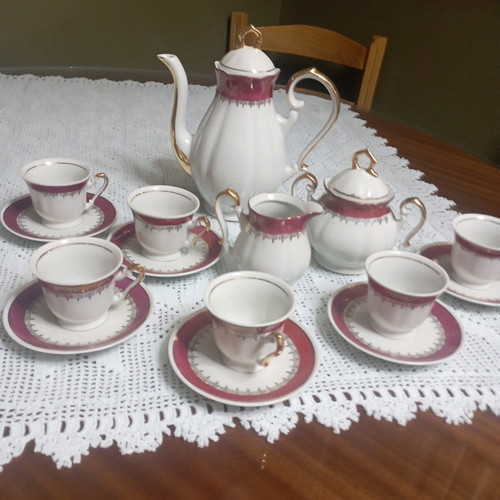 Antique porcelain coffee set from Yugoslavia like new