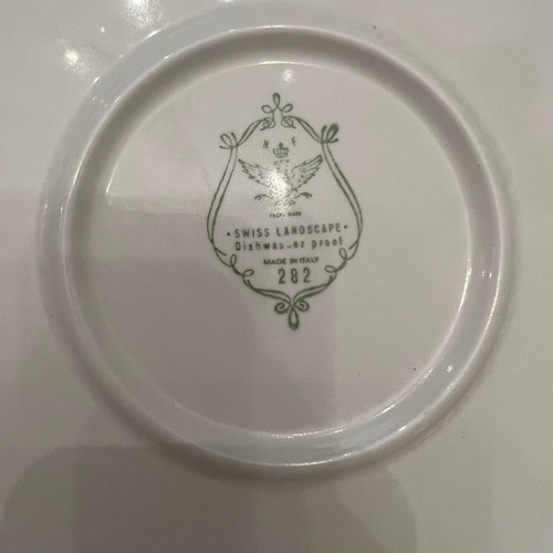 Swiss Landscape 282 dish set used, 6+6+8+2+1 pieces