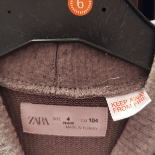 Φόρεμα Zara γκρι σαν καινούργιο, μέγεθος 104 cm για 4 ετών