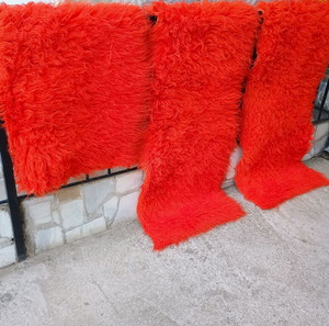 Τρεις διάδρομοι φλοκάτες , χρώμα πορτοκαλί