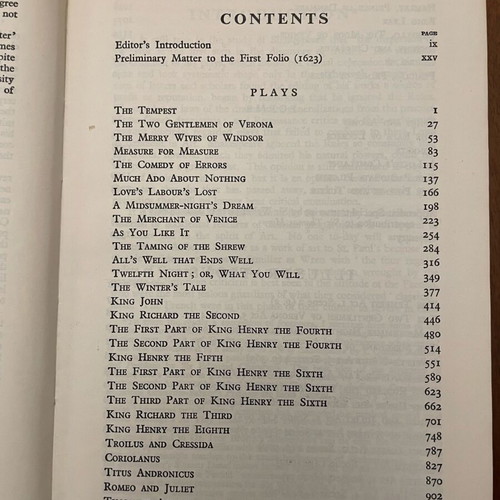 The Complete Works of William Shakespeare Collins edition 1975 like new