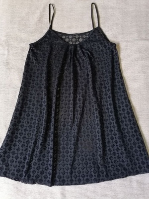Black dress with straps, size L/XL